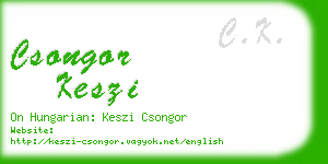 csongor keszi business card